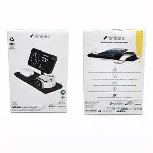 Brand New Nimble Podium 3-in-1 Wireless Charging Pad - Black